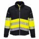 Portwest PW375 Hi-Vis jól láthatósági munkavédelmi softshell kabát - Fekete/Sárga 