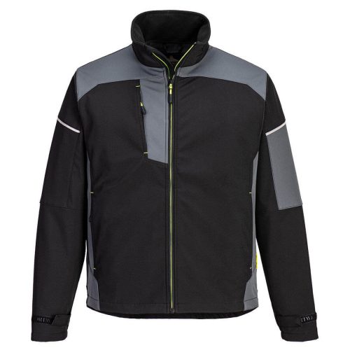 Portwest PW378 vízálló softshell munkavédelmi kabát (3L) - Fekete/Z szürke 