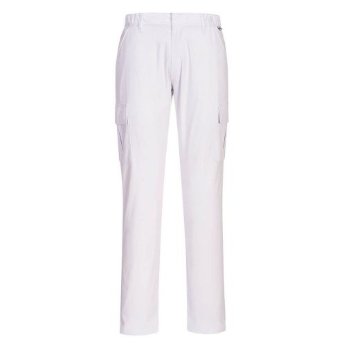 Portwest S231 Stretch Slim Fit Combat pamut munkavédelmi nadrág - Fehér