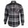 Dressa Vintage Overshirt vastag bélelt kockás férfi flanel favágó ing - szürke