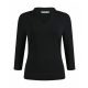 Regular Fit Mandarin Collar Top 3/4 Sleeve