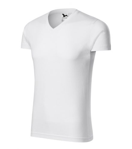 MALFINI 146 Slim Fit V-neck Póló férfi