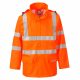 Portwest FR41 Sealtex Flame Hi-Vis lángálló antisztatikus jól láthatósági munkavédelmi esőkabát - Narancs