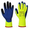 Portwest A185 Duo-Therm latex tenyérmártott bélelet vízálló munkavédelmi kesztyű - Narancs/Kék