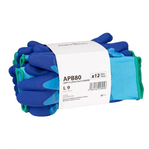 Portwest APB80 Liquid Pro Essential Multipack latex mártott vízálló munkavédelmi kesztyű - 12 pár - Kék