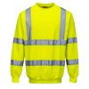 Portwest B303 Hi-Vis környakú vasúti jól láthatósági munkavédelmi pulóver - Narancs 