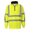 Portwest B308 Hi-Vis Xenon Rugby 1/4 cipzáros vasúti jól láthatósági munkavédelmi pulóver - Narancs 