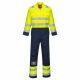 Portwest BIZ7 Bizflame Work Hi-Vis pamut lángálló antisztatikus jól láthatósági munkavédelmi overál - Sárga/ Navy