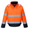 Portwest C464 Hi-Vis Essential Lite 2in1 vízálló jól láthatósági munkavédelmi bomber kabát - Narancs/Navy