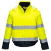 Portwest C464 Hi-Vis Essential Lite 2in1 vízálló jól láthatósági munkavédelmi bomber kabát - Narancs/Navy