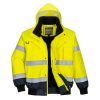 Portwest C465 Hi-Vis 3in1 vízálló jól láthatósági munkavédelmi bomber dzseki - Narancs/Navy