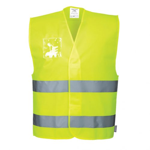 Portwest C475 Hi-Vis vasúti jól láthatósági munkavédelmi mellény - Sárga