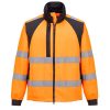 Portwest CD861 Hi-Vis Eco vízálló jól láthatósági munkavédelmi kabát - Narancs/Fekete