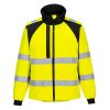 Portwest CD875 Eco Hi-Vis vízálló jól láthatósági munkavédelmi softshell kabát - Narancs/Fekete