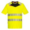 Portwest DX413 Hi-Vis rövid ujjú jól láthatósági munkavédelmi póló - Narancs/Fekete