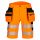 Portwest DX446 Hi-Vis Holster jól láthatósági lengőzsebes munkavédelmi rövidnadrág - Narancs/ Fekete