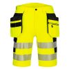 Portwest DX446 Hi-Vis Holster jól láthatósági lengőzsebes munkavédelmi rövidnadrág - Narancs/ Fekete