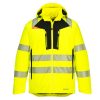 Portwest DX461 Hi-Vis vízálló jól láthatósági munkavédelmi télikabát - Narancs/Fekete