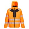 Portwest DX466 Hi-Vis 4in1 vízálló jól láthatósági munkavédelmi kabát -  Narancs/Fekete