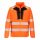 Portwest DX473 Hi-Vis Hybrid Baffle jól láthatósági munkavédelmi kabát - Narancs/Fekete