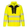 Portwest DX473 Hi-Vis Hybrid Baffle jól láthatósági munkavédelmi kabát - Narancs/Fekete