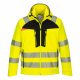 Portwest DX475 Hi-Vis vízálló jól láthatósági munkavédelmi softshell kabát - Sárga/Fekete