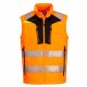 Portwest DX479 Hi-Vis Softshell bélelt jól láthatósági munkavédelmi mellény - Narancs/Fekete