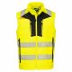 Portwest DX479 Hi-Vis Softshell bélelt jól láthatósági munkavédelmi mellény - Sárga/Fekete