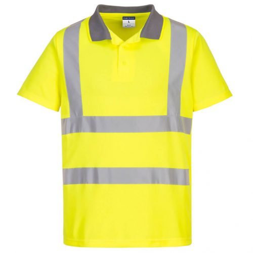 Portwest EC10 Hi-Vis Eco jól láthatósági munkavédelmi póló - 6-os csomag - Sárga