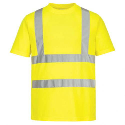 Portwest EC12 Hi-Vis Eco jól láthatósági munkavédelmi póló - 6db - Sárga 