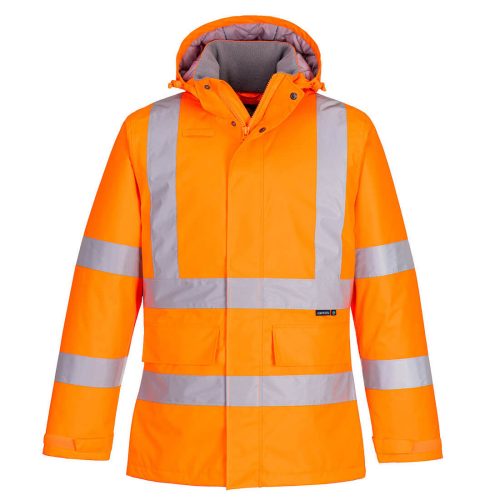 Portwest EC60 Eco Hi-Vis vízálló jól láthatósági munkavédelmi télikabát - Narancs