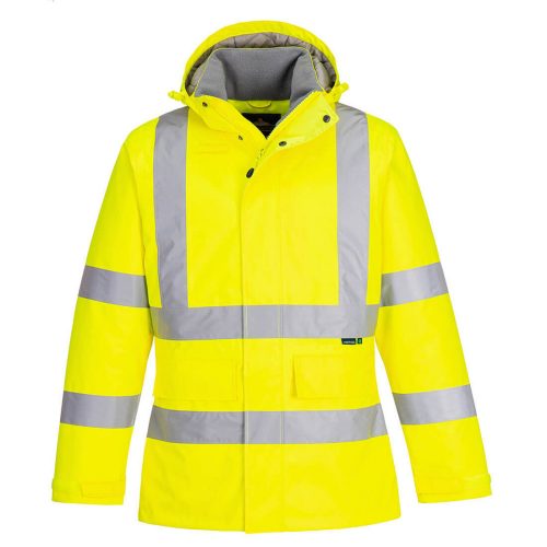 Portwest EC60 Eco Hi-Vis vízálló jól láthatósági munkavédelmi télikabát - Sárga