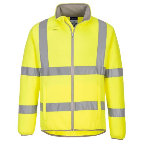 Portwest EC70 Hi-Vis Eco cipzáros jól láthatósági munkavédelmi pulóver - Sárga