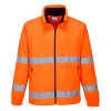 Portwest F250 Hi-Vis Essential cipzáros polár jól láthatósági munkavédelmi pulóver - Narancs