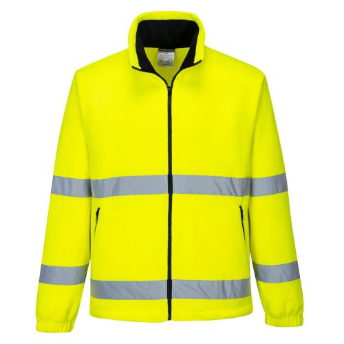 Portwest F250 Hi-Vis Essential cipzáros polár jól láthatósági munkavédelmi pulóver - Sárga