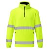 Portwest F302 Hi-Vis félcipzáros polár jól láthatósági munkavédelmi pulóver - Narancs