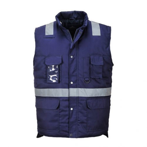 Portwest F414 Hi-Vis Iona bélelt jól láthatósági munkavédelmi mellény - Navy