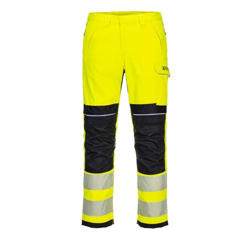 Portwest FR406 Hi-Vis Work lángálló jól láthatósági munkavédelmi nadrág - Sárga/Fekete