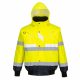 Portwest G465 Hi-Vis Glowtex 3in1 kapucnis vízálló jól láthatósági munkavédelmi dzseki - Sárga/Navy