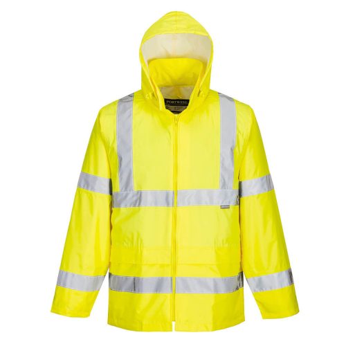 Portwest H440 Hi-Vis vízálló jól láthatósági munkavédelmi esőkabát - Sárga