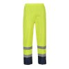 Portwest H444 Hi-Vis Classic Contrast jól láthatósági esőnadrág - Narancs/ Navy