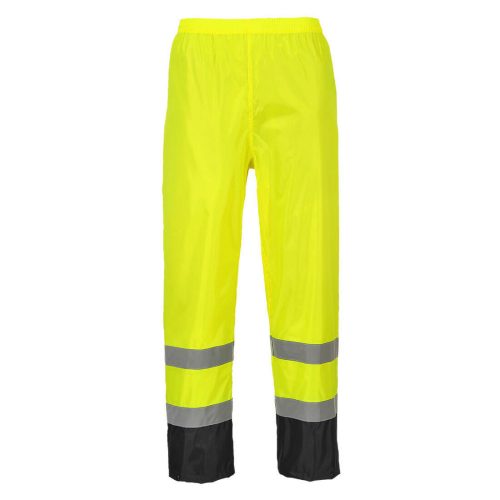 Portwest H444 Hi-Vis Classic Contrast jól láthatósági esőnadrág - Sárga/Fekete