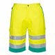 Portwest L043 Hi-Vis jól láthatósági rövidnadrág - Sárga/Kékeszöld 