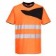 Portwest PW213 Hi-Vis jól láthatósági munkavédelmi póló - Narancs-Fekete