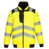 Portwest PW302 Hi-Vis vízálló jól láthatósági 3 in 1 munkavédelmi pilóta dzseki - Narancs/Fekete