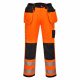 Portwest PW306 Hi-Vis Holster női szteccs jól láthatósági lengőzsebes munkavédelmi nadrág - Narancs/Fekete