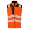 Portwest PW325 Hi-Vis vízálló jól láthatósági munkavédelmi softshell mellény - Narancs/ Fekete