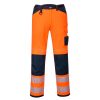 Portwest PW340 Hi-Vis Texpel bevonatú jól láthatósági munkavédelmi nadrág - Narancs/Fekete