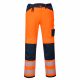 Portwest PW340 Hi-Vis Texpel bevonatú jól láthatósági munkavédelmi nadrág - Narancs/Navy