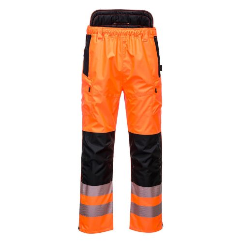 Portwest PW342 Hi-Vis Extreme vízálló jól láthatósági munkavédelmi nadrág - Narancs/Fekete